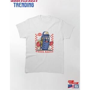 Wheel Racing Mascot Character Classic Tshirt Unisex
